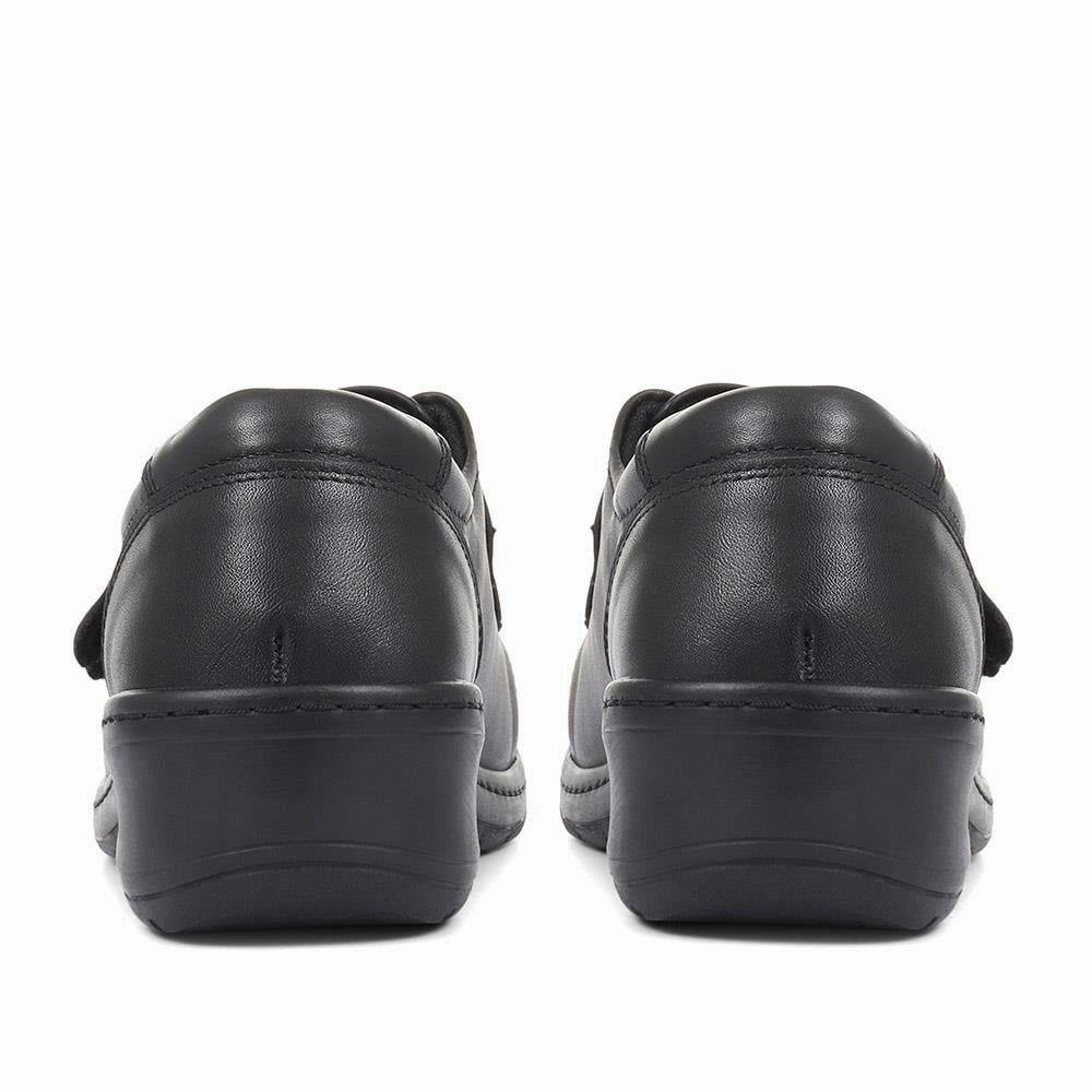 Extra-Wide Fit Adjustable Shoes - LEANNE / 320 188 - Black Climbing Shoe Shops London