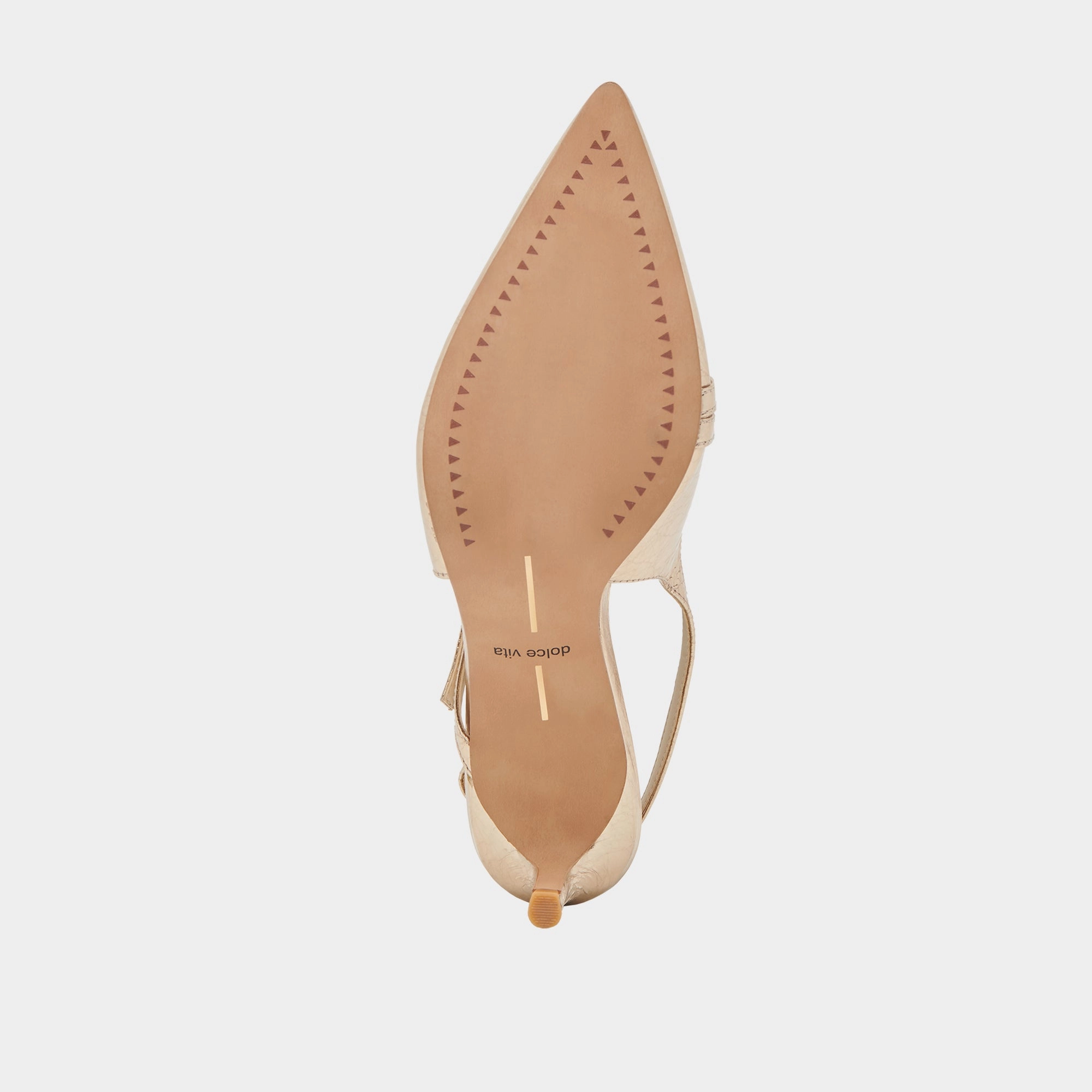 PAMLA MID HEELS LIGHT GOLD DISTRESSED LEATHER Pointe High Heels