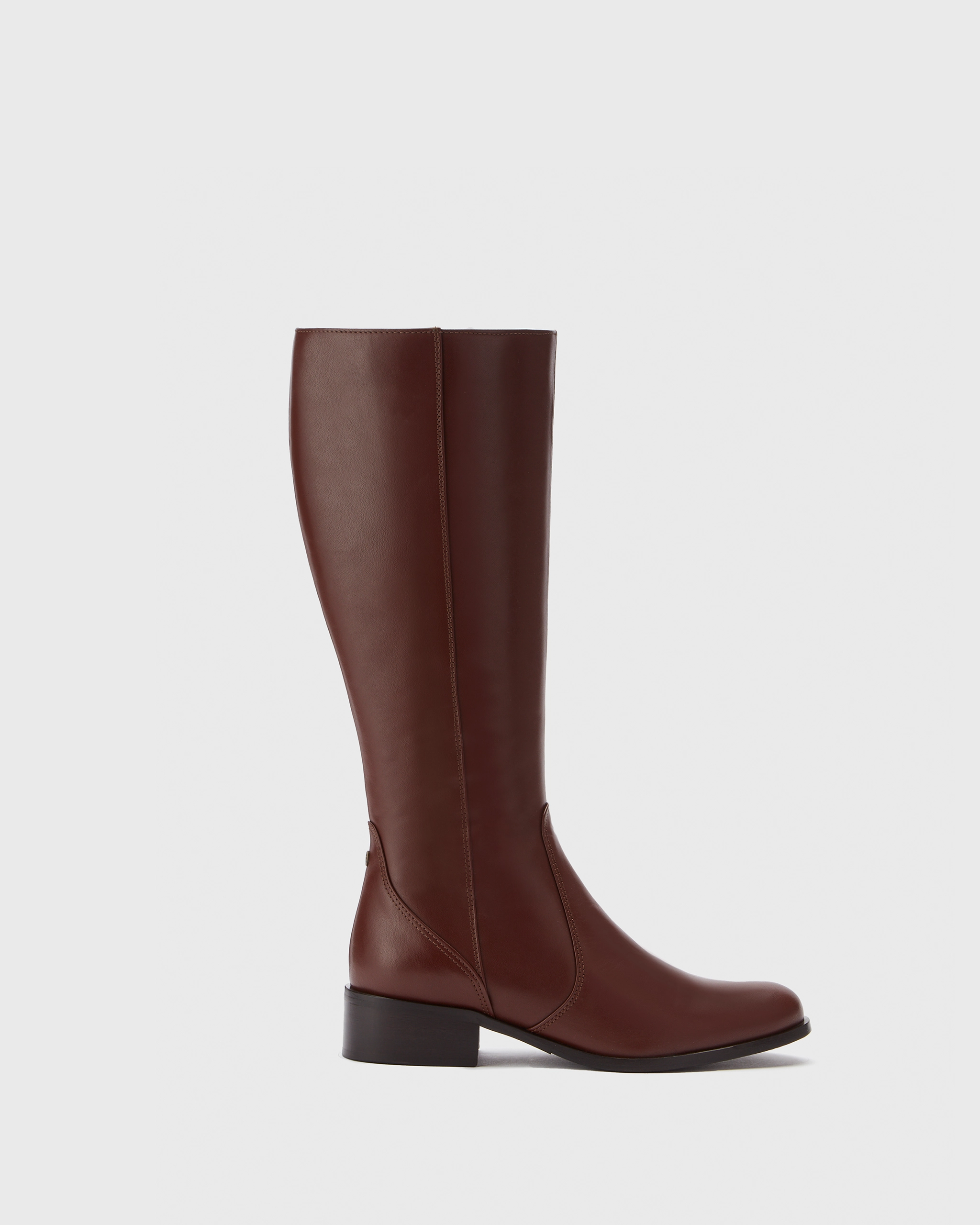 Knee High Boots With Long Skirt Haltham Standard Knee High Boots in Brown Leather