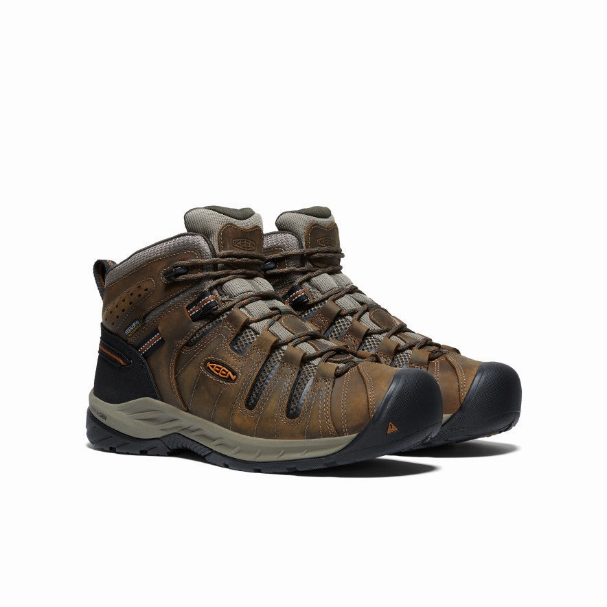 Men's Flint II Waterproof Mid (Soft Toe)  |  Black Olive/Brindle Nike Gore Tex Hiking Boots