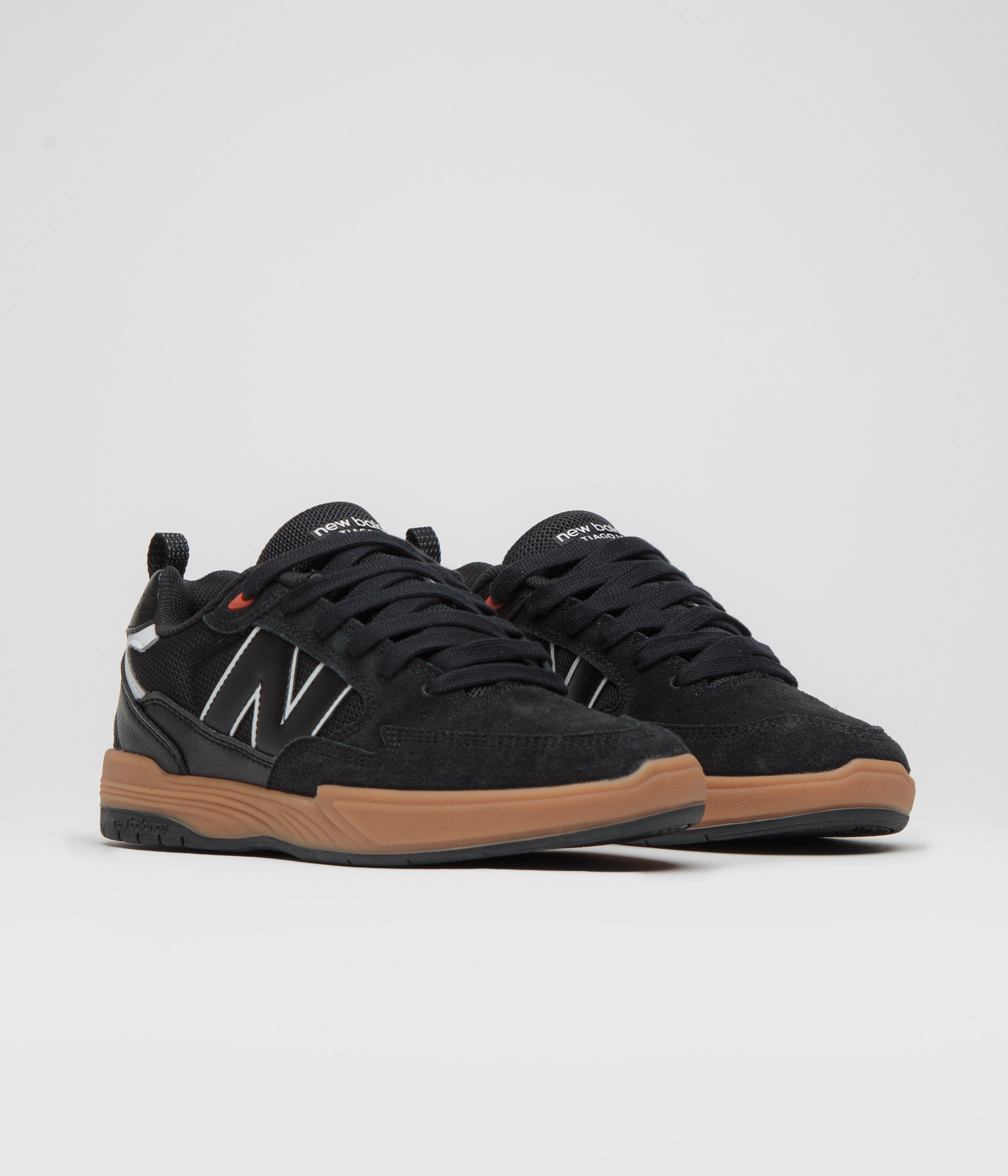 New Balance Numeric 808 Lite Tiago Lemos Shoes - Black / Gum / White New Balance Steel Toe Work Shoes