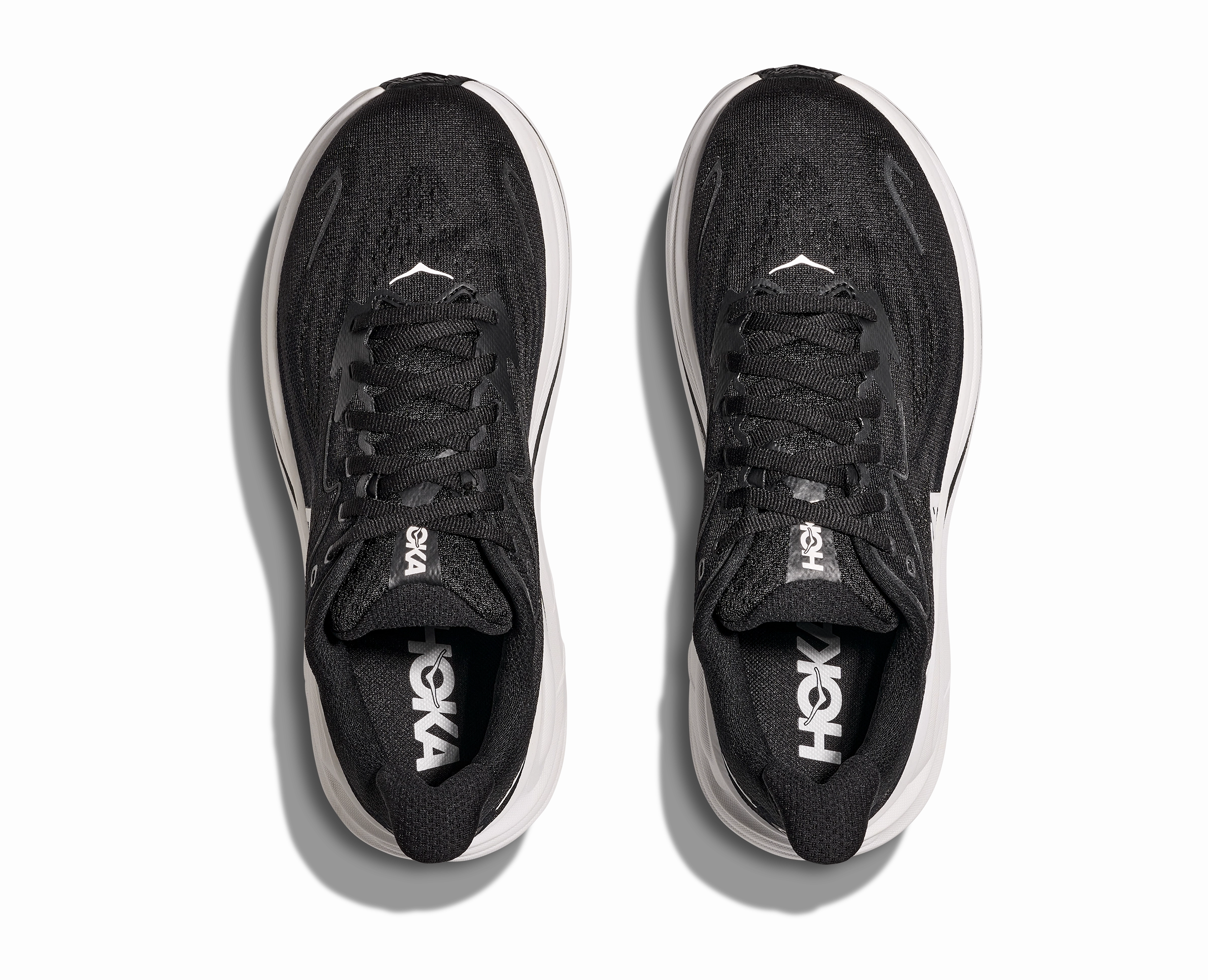 Trail Shoes HOKA Women's Clifton 10 - BLACK / WHITE (Wide)