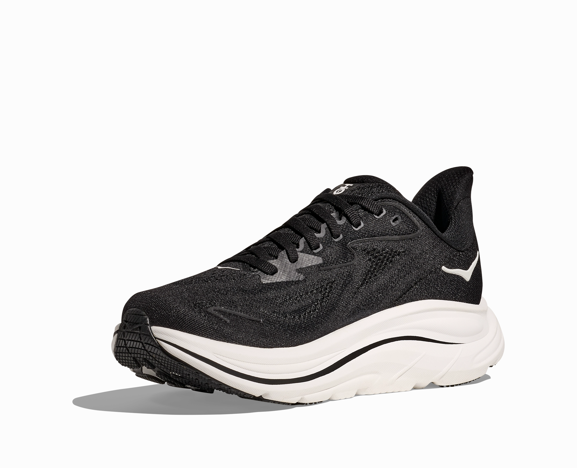Running Shoes Cartoon HOKA Women's Clifton 10 - BLACK / WHITE (Wide)