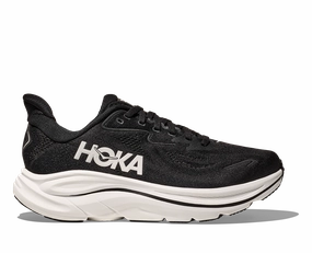 Mach 6 Running Shoe HOKA Women's Clifton 10 - BLACK / WHITE (Wide)