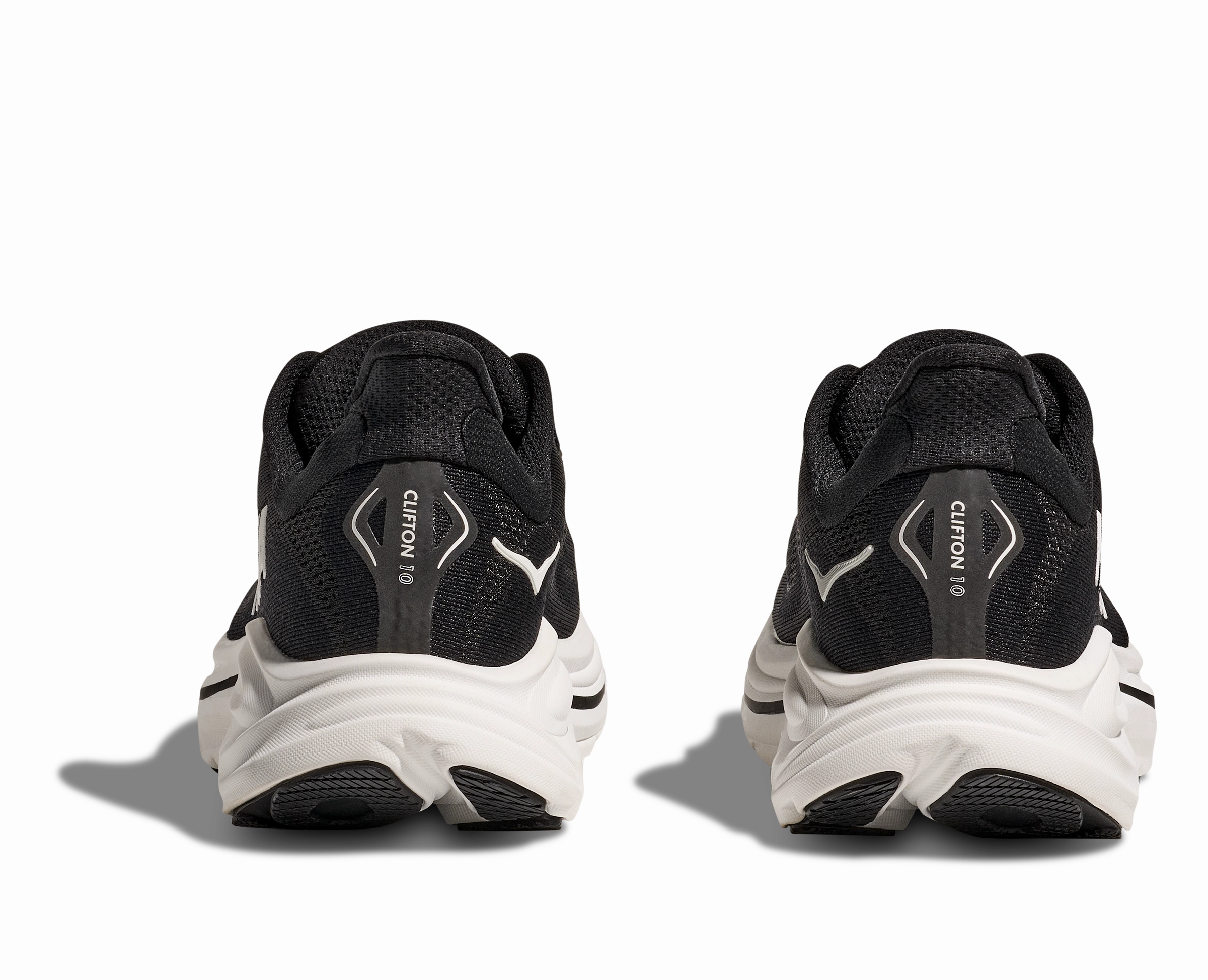 HOKA Women's Clifton 10 - BLACK / WHITE (Wide) Shoe For Running