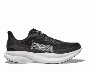 HOKA Men's Mach 6 - BLACK / WHITE (Wide) V2k Run Casual Shoes