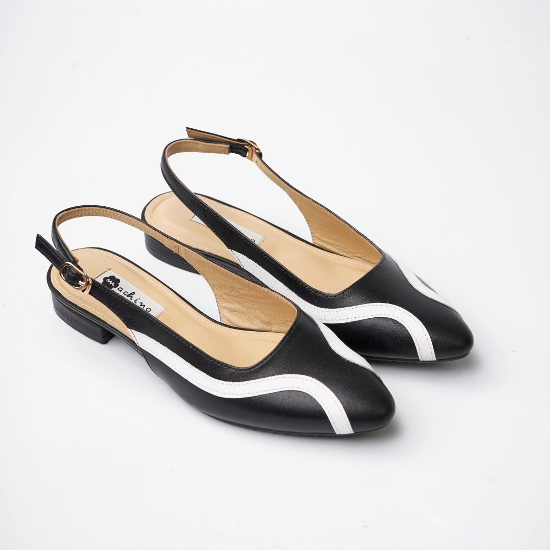 Timberland High Heel Boots Feeling It in B&W Ballet Flats (Genuine Leather)