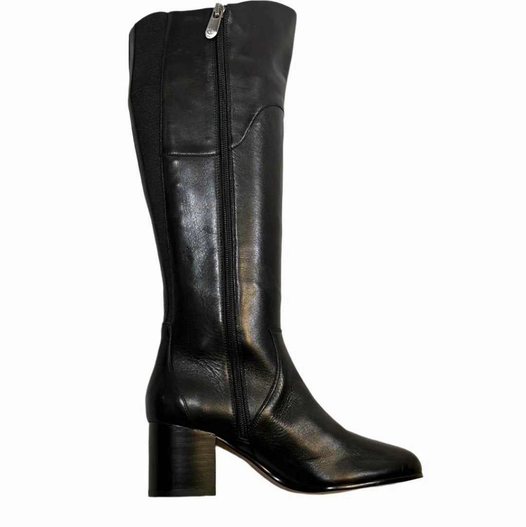 Durable Work Boots ADRIENNE VITTADINI Women's  Gordy  Boot - Black Soft Calf Leather 6M