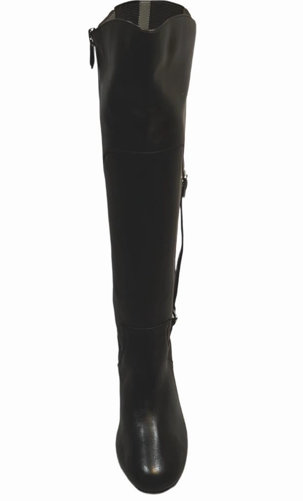 ADRIENNE VITTADINI Women's  Gordy  Boot - Black Soft Calf Leather 6M Rocky Mountain Boots