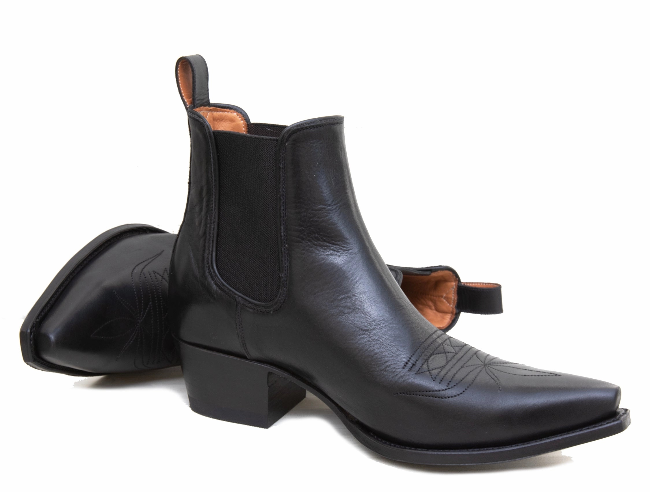 Tan Ankle Boots Black Leather Ankle Boots