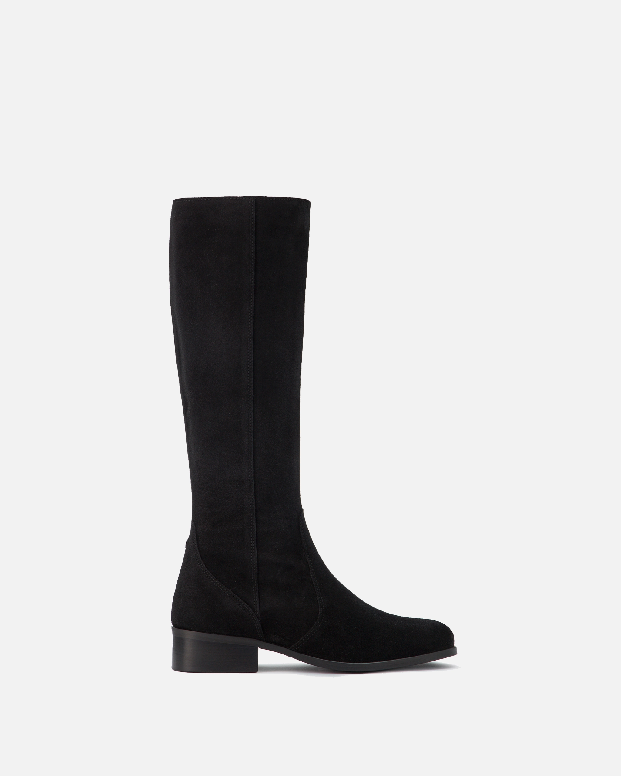 Leopard Boots Knee High Haltham Tall Knee High Boots in Black Suede