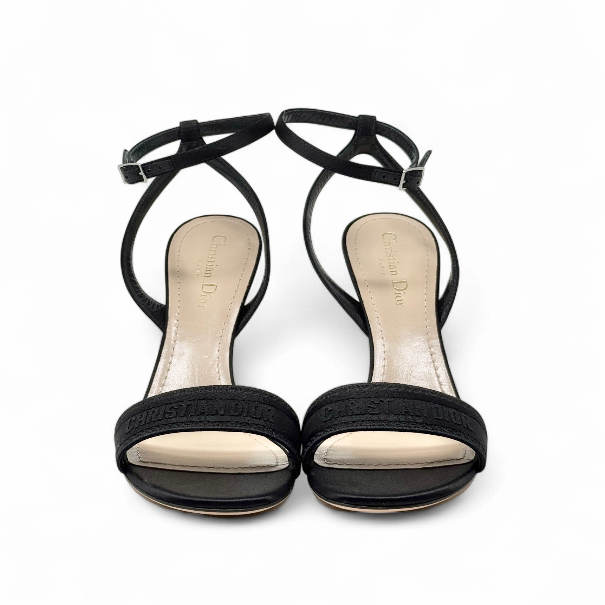 Snake High Heels Dior Black Satin Dway Heels 40