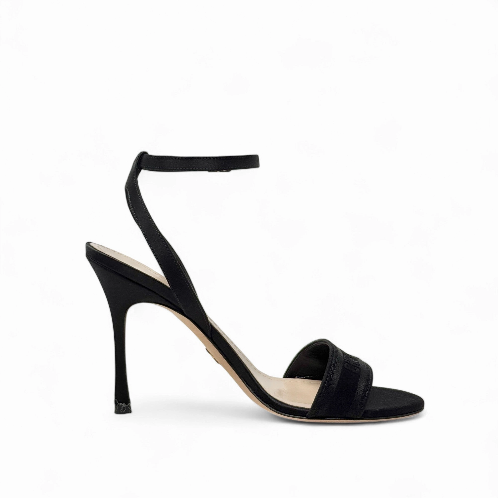 Dior Black Satin Dway Heels 40 High Heels Runway