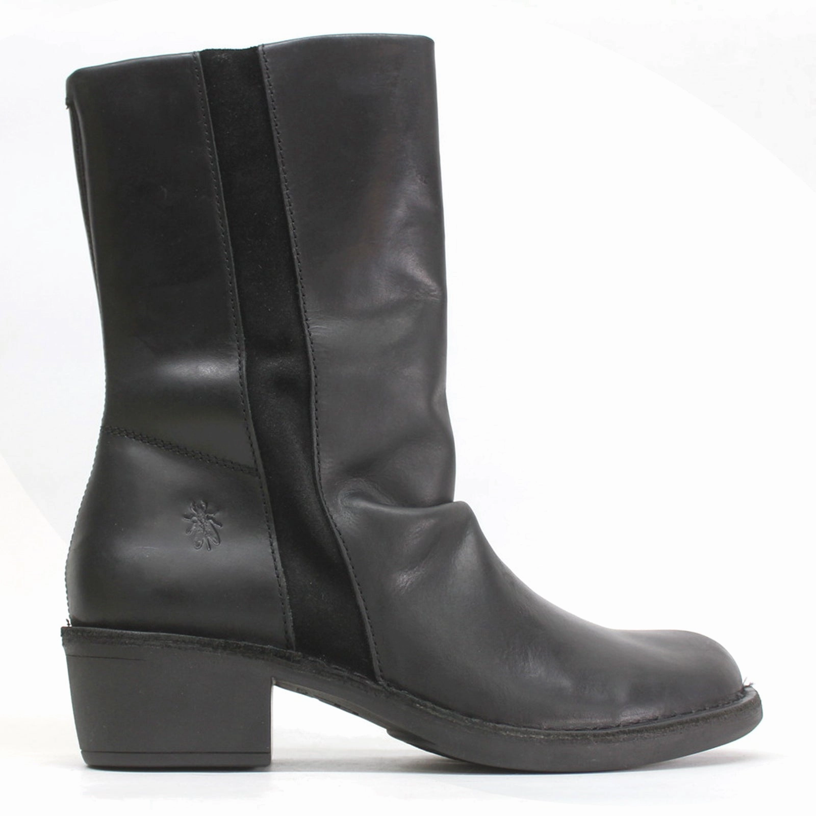 Shoes Duck Boots Fly London MECY092FLY Rug Oiled Suede Women's Mid Calf Black Black Boots