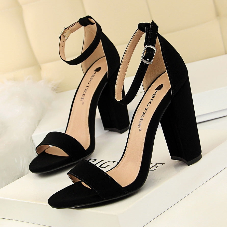 Summer Ladies Shoes Fashion Open Toe Sandals Nude Closed Toe High Heels