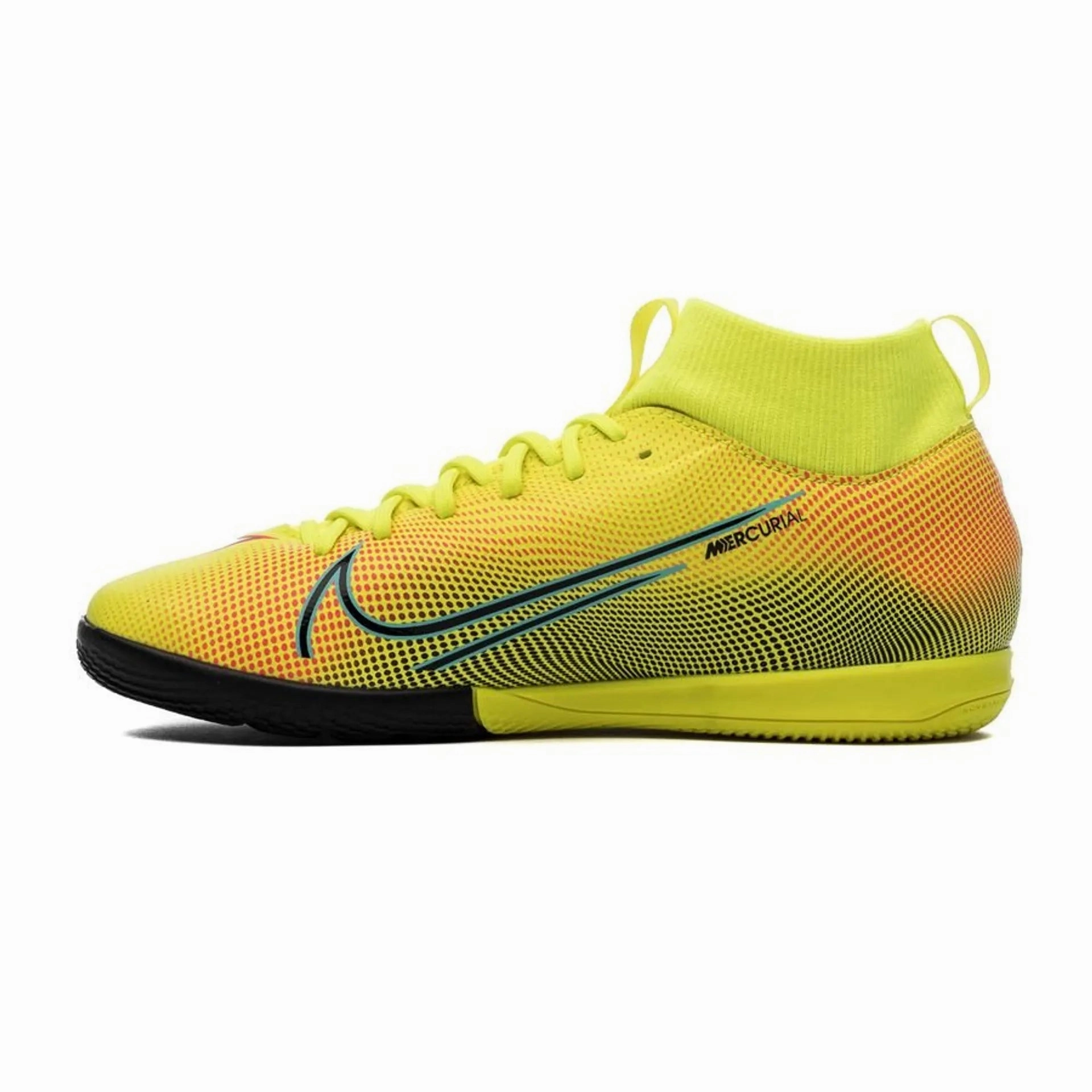 Nike JR Superfly 7 Academy IC Indoor Soccer Shoes - Lemon Venom/Black/Aurora Green Nike Sensor