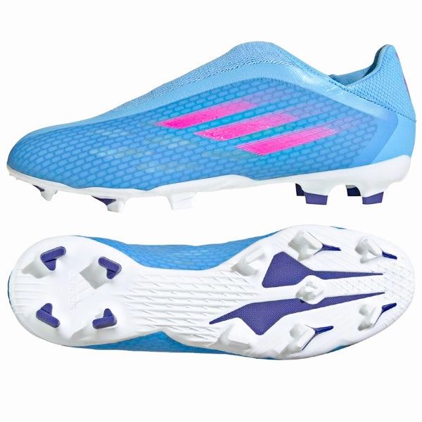 adidas X Speedflow .3 LL Firm Ground Soccer Cleats (Sky Rush/Team Shock) Soccer Cleats Dicks