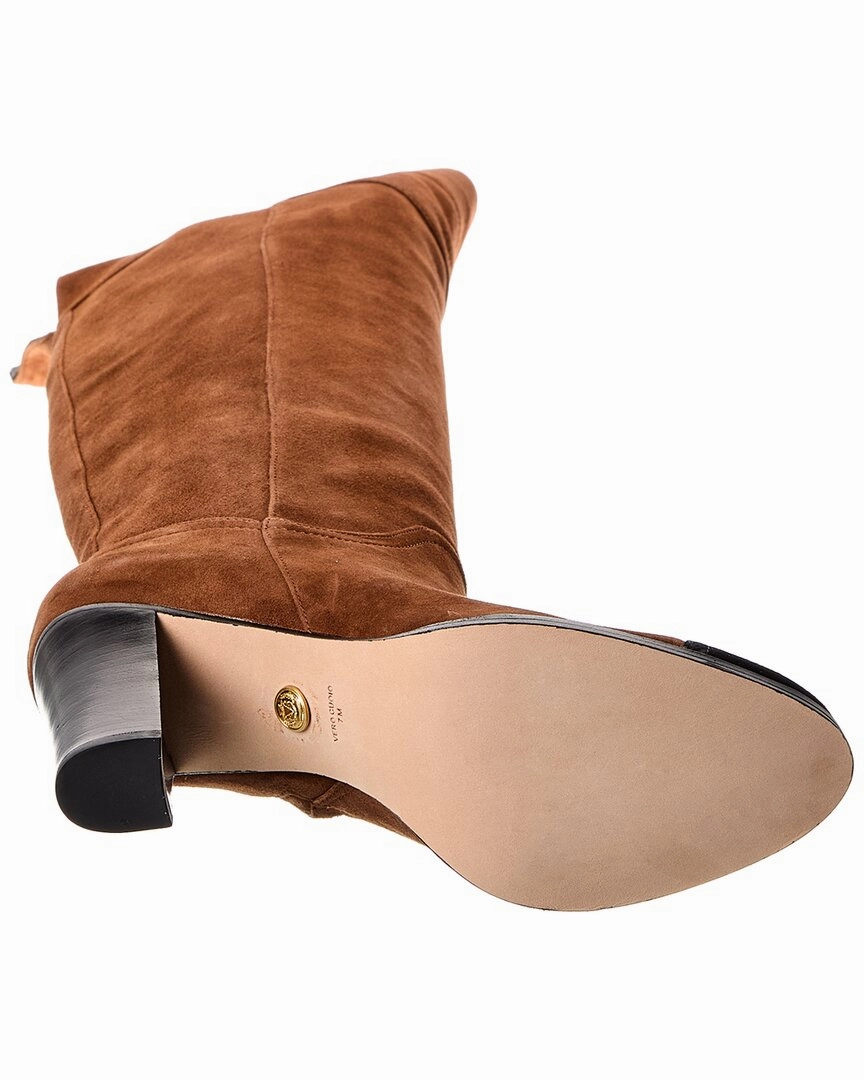 Veronica Beard Conrad Suede Over-The-Knee Boot Brunts Boots
