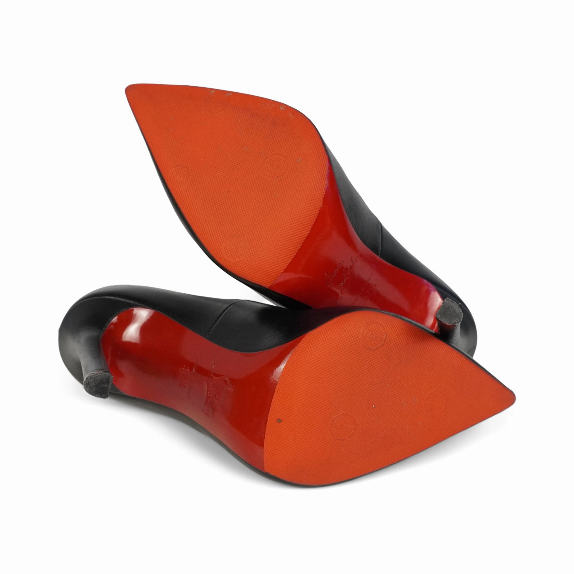 Stiletto Heel Knee High Boots Christian Louboutin 'Pigalle 120' Heels - Women's 37.5