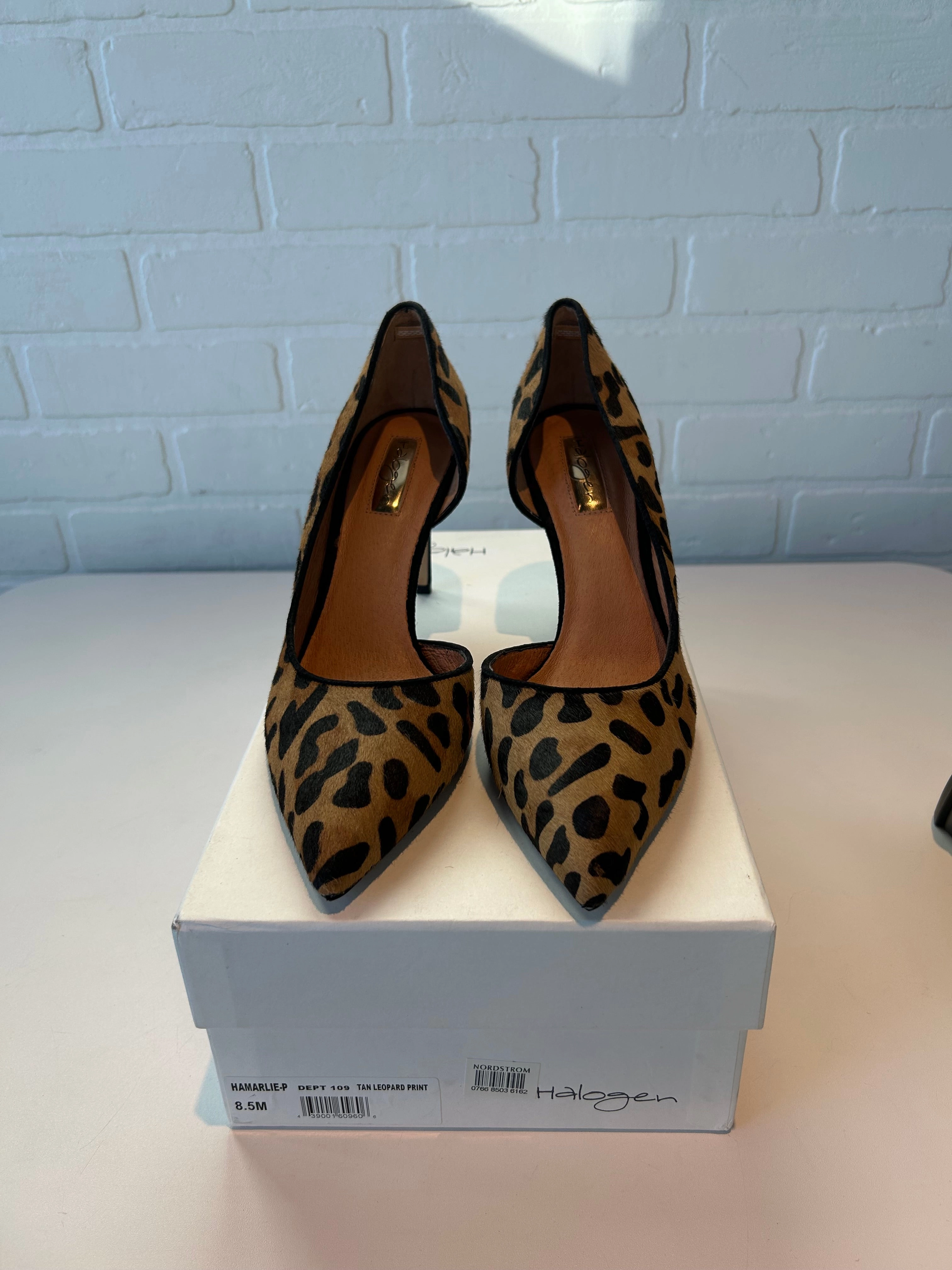 Shoes Heels Stiletto By Halogen In Animal Print, Size: 8.5 High Heels Sizes
