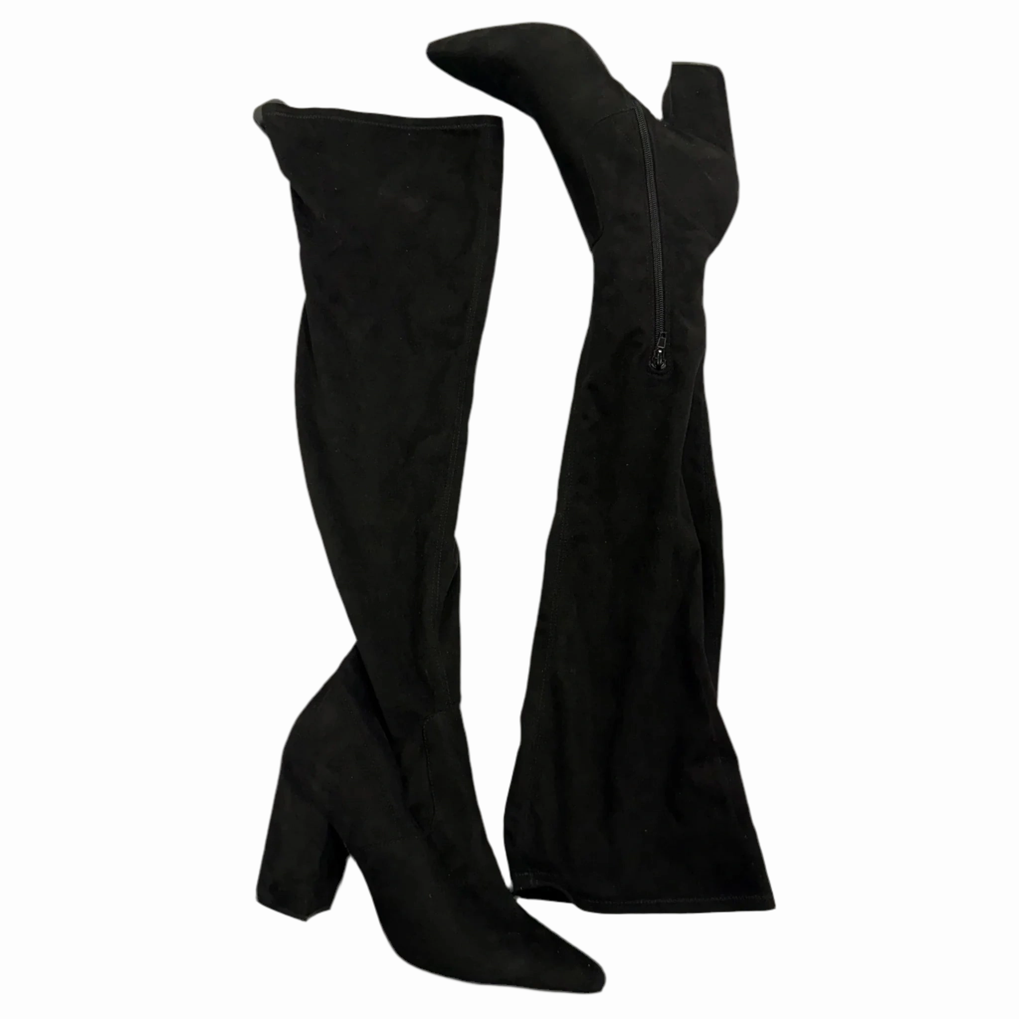 Walking Boots Waterproof Boots Over-the-knee Heels By Steve Madden In Black, Size: 10