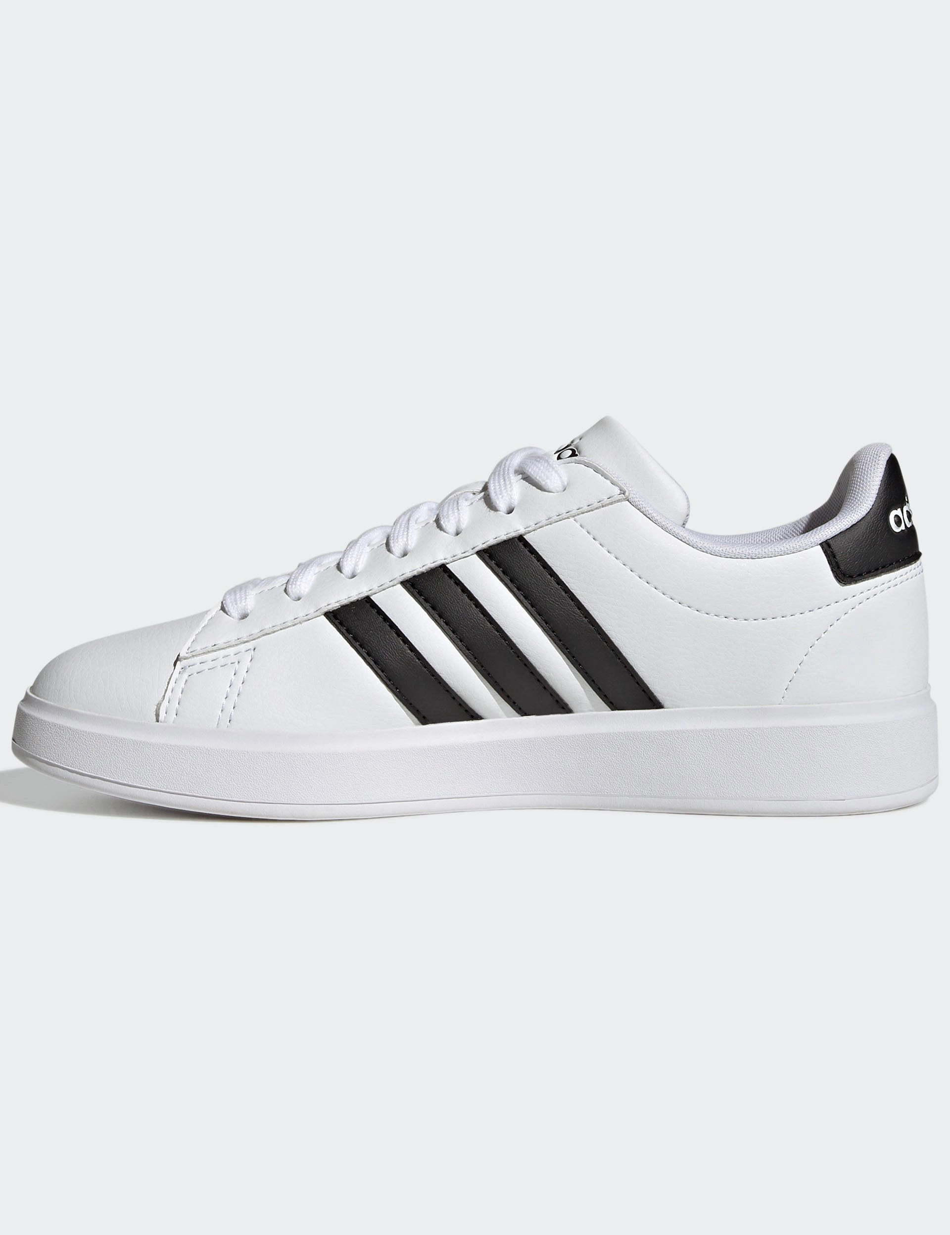 Adidas Shoes With Heart Grand Court Cloudfoam Lifestyle Court Comfort Shoes - Cloud White/Core Black