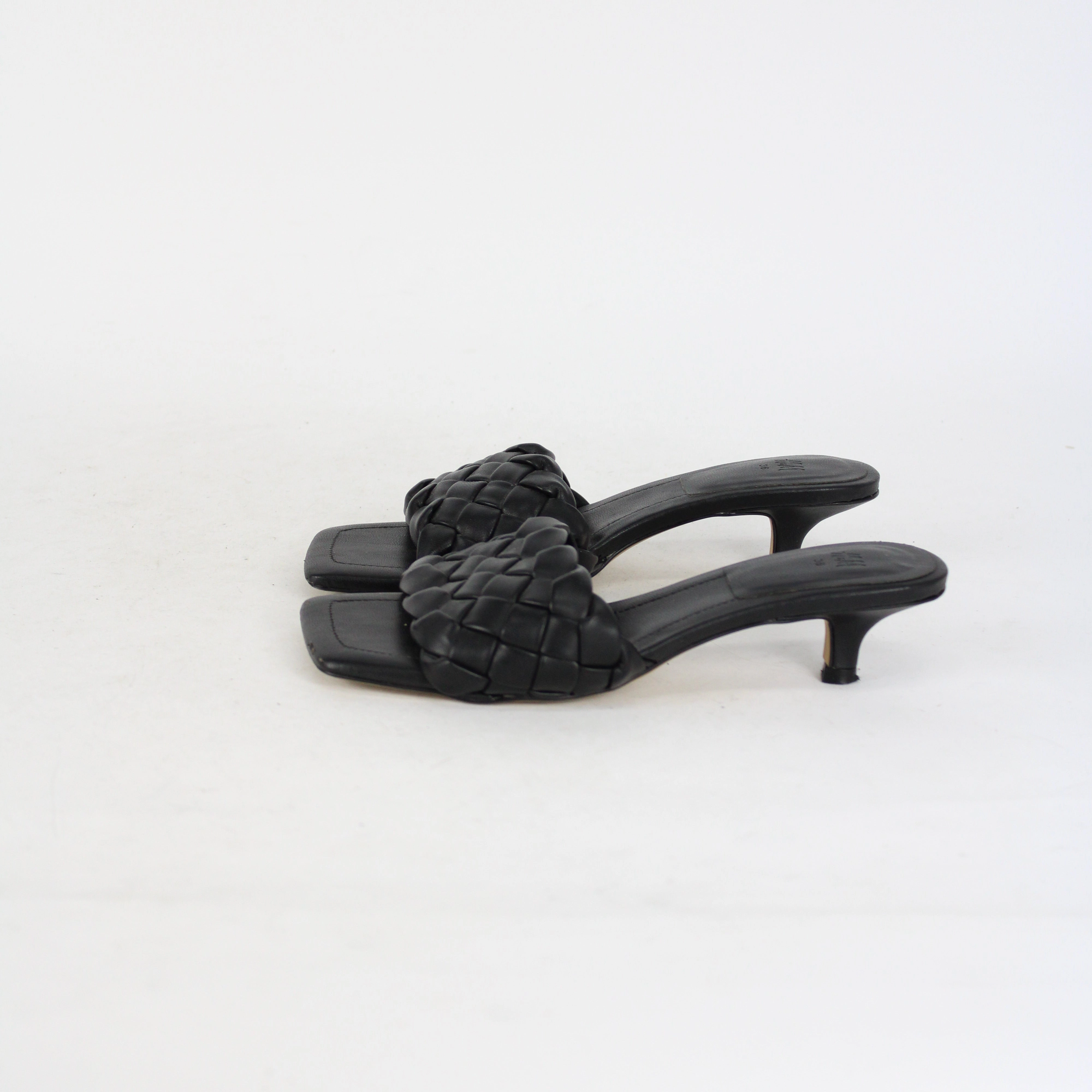 H&M Braided Mule Heels Leg Warmers High Heels