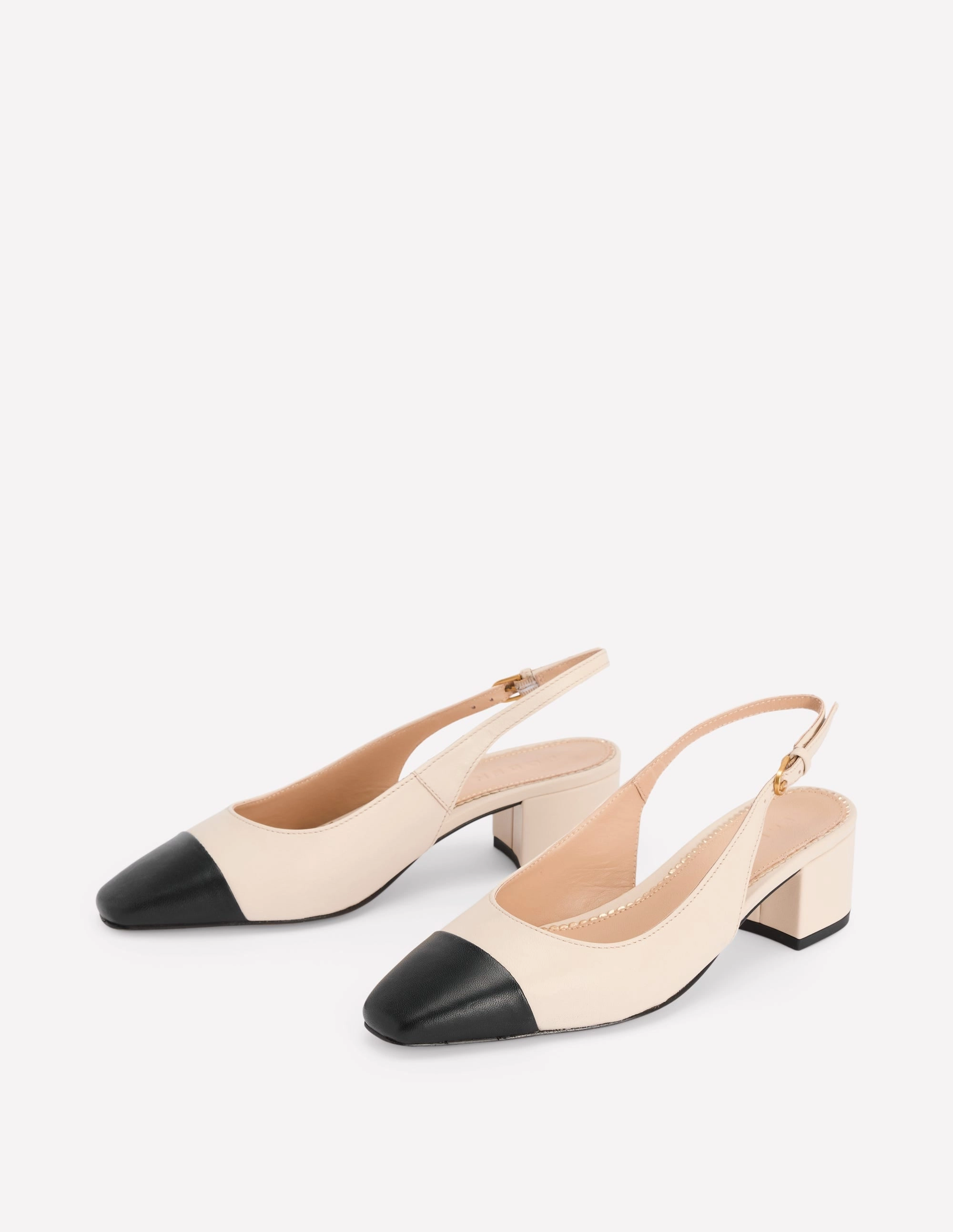 Best Flat Shoes For Travel Ailsa Block Heel Slingbacks-Ecru