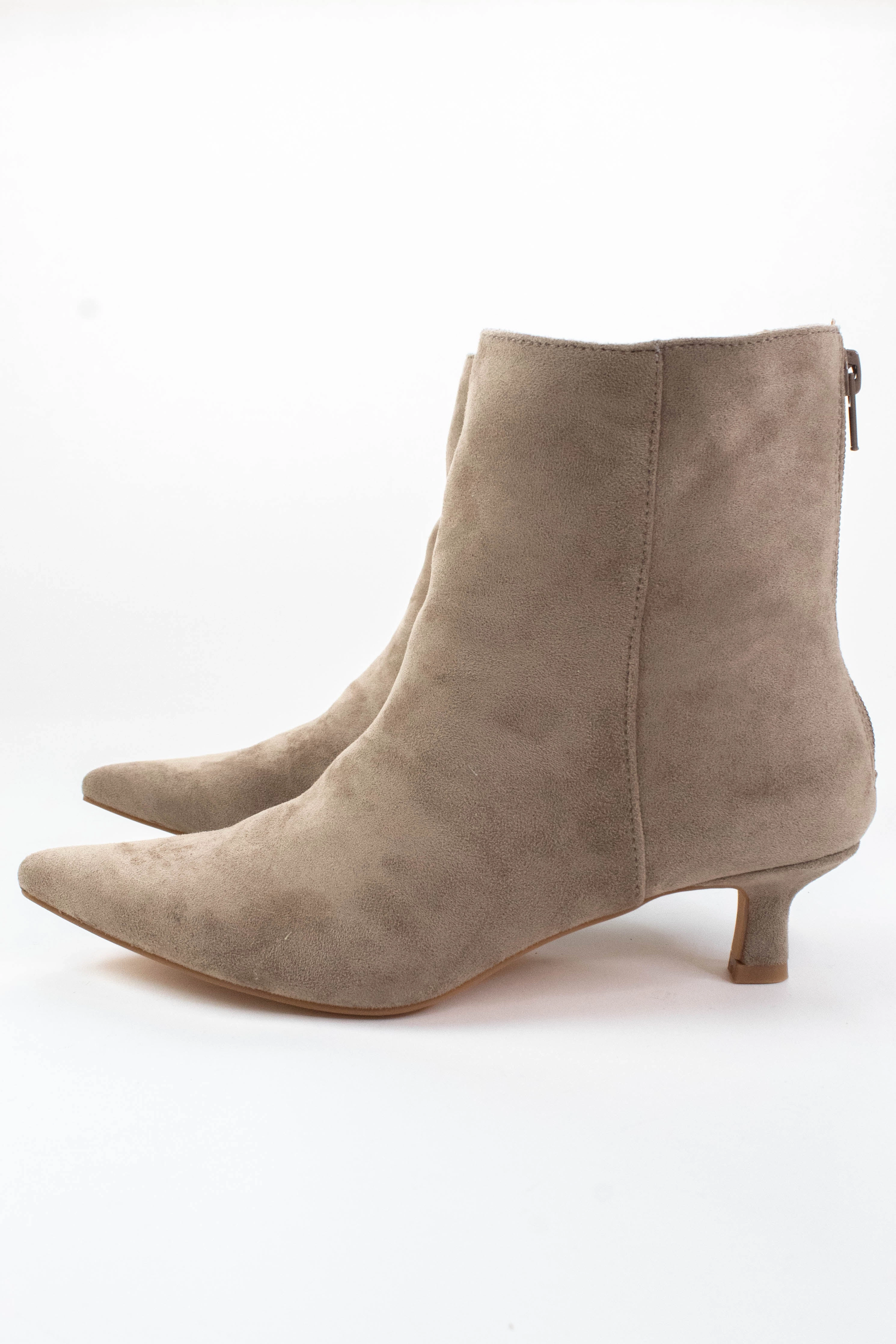 Ankle Boots Pear Shaped Body Genesis Kitten Heel Bootie, Taupe | Beach by Matisse