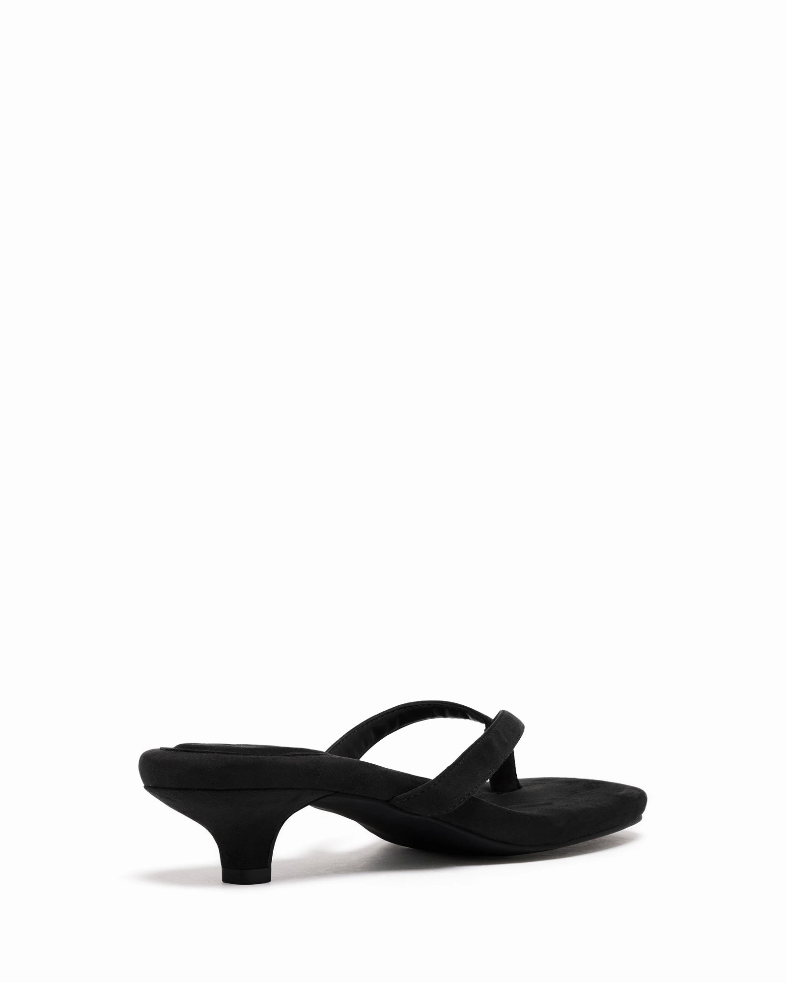 Heatwave Thong Heel Black Microsuede