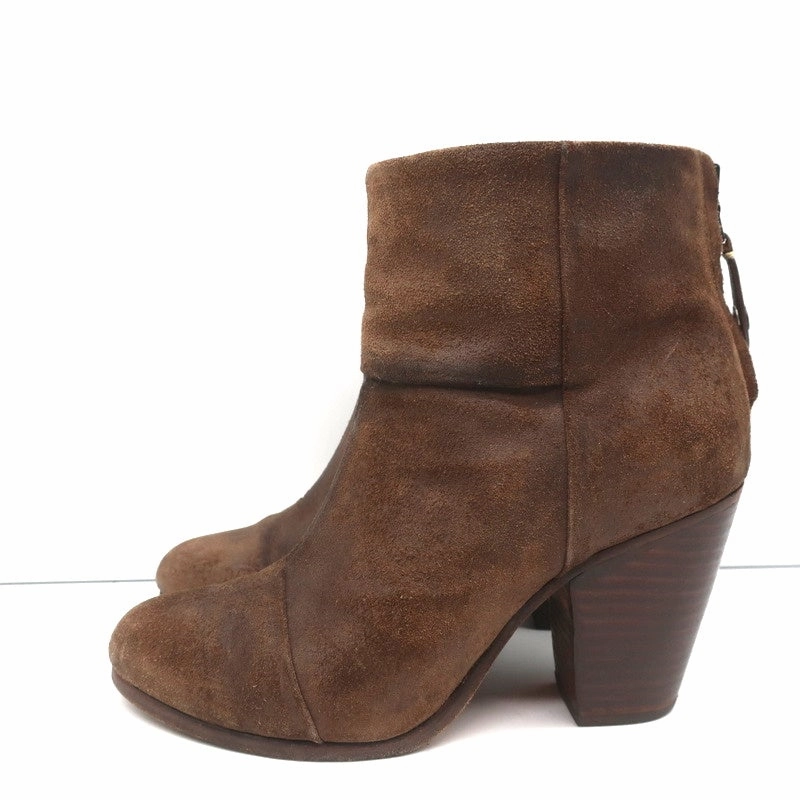 Discount High Heels Rag & Bone Classic Newbury Ankle Boots Brown Suede Size 9 High Heel Booties