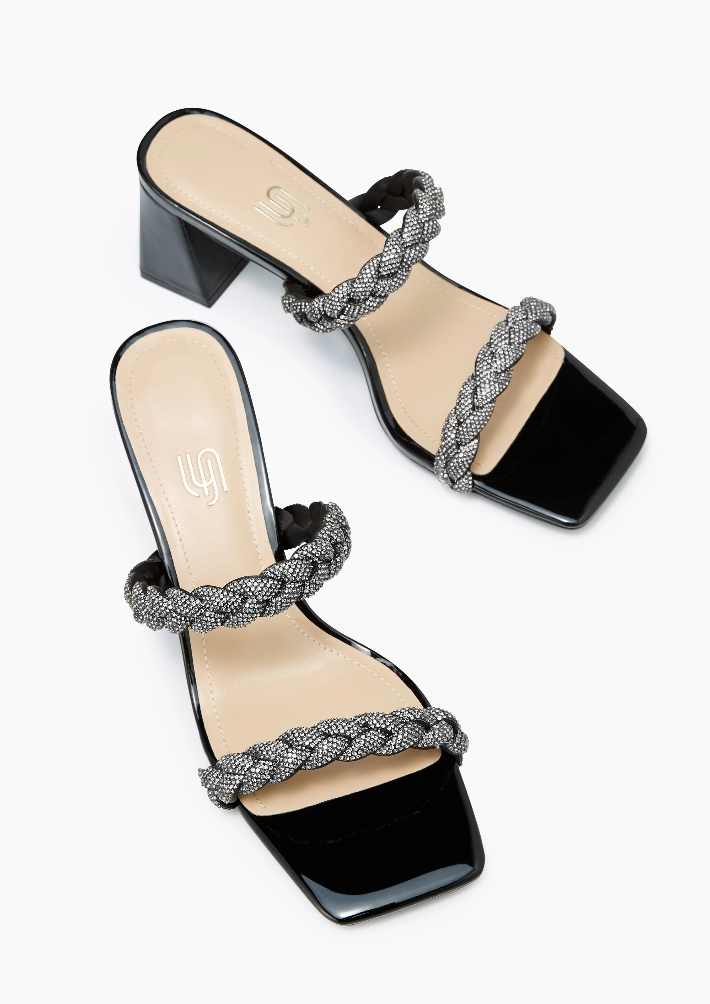 Bootie High Heels Promise Mid Infinite Mid Heel Sandals Black