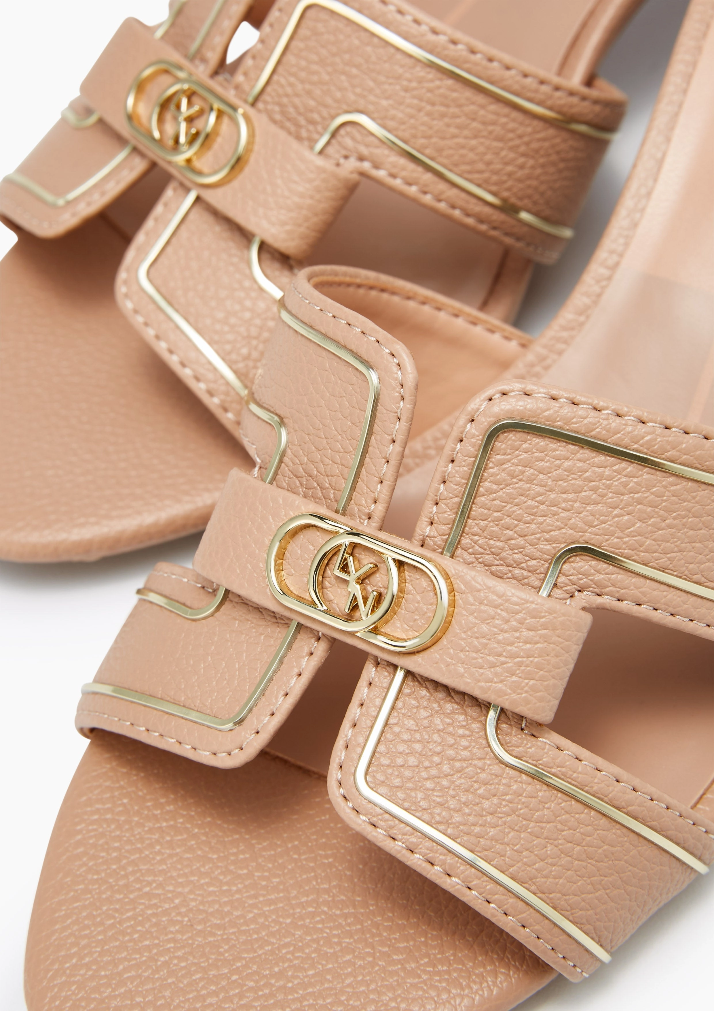 Bondage High Heels Hey Mid Heel Sandals Pink