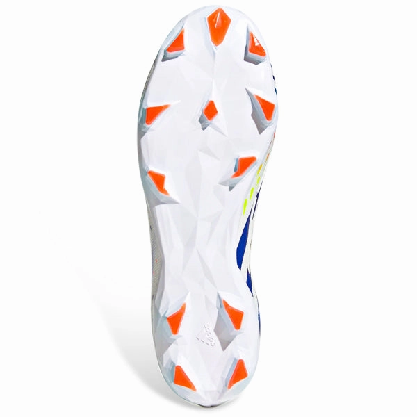 adidas Predator Edge.2 Firm Ground Soccer Cleats (White/Multi) Rubber Soled Soccer Cleats
