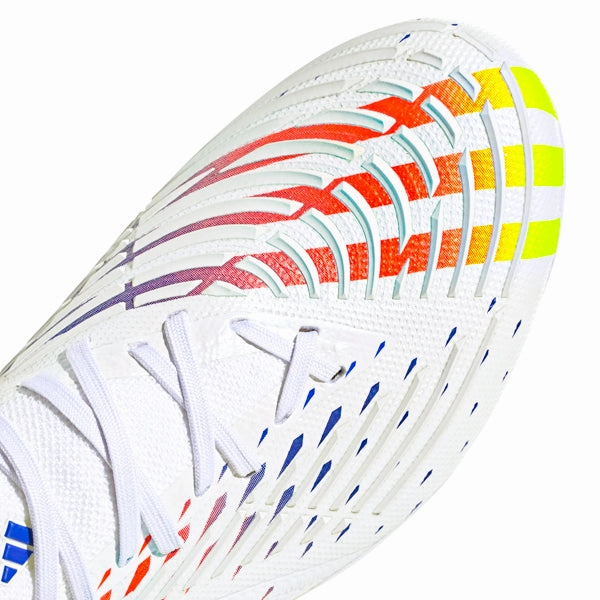 adidas Predator Edge.2 Firm Ground Soccer Cleats (White/Multi) Best Striker Soccer Cleats