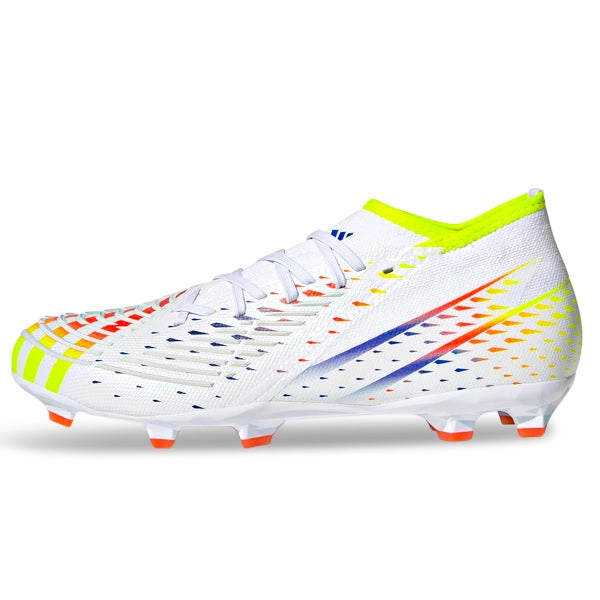 Professional Soccer Cleats adidas Predator Edge.2 Firm Ground Soccer Cleats (White/Multi)