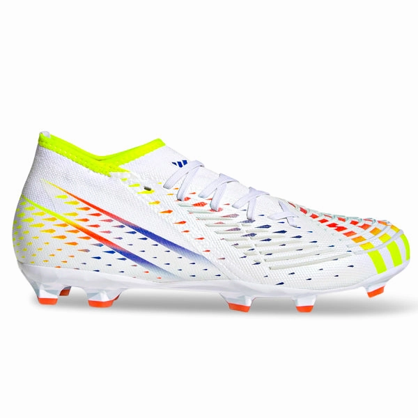 adidas Predator Edge.2 Firm Ground Soccer Cleats (White/Multi) Soccer Cleats And Shoes
