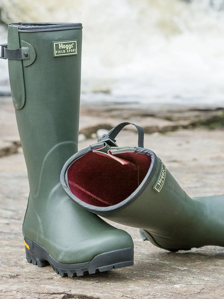 Tan Waterproof Hiking Boots HOGGS OF FIFE Field Sport 365 Wellington Boot - Field Green
