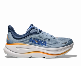 Steel Toe Tabi Running Shoes HOKA Men's Bondi 9 - DRIZZLE / DOWNPOUR (Wide)