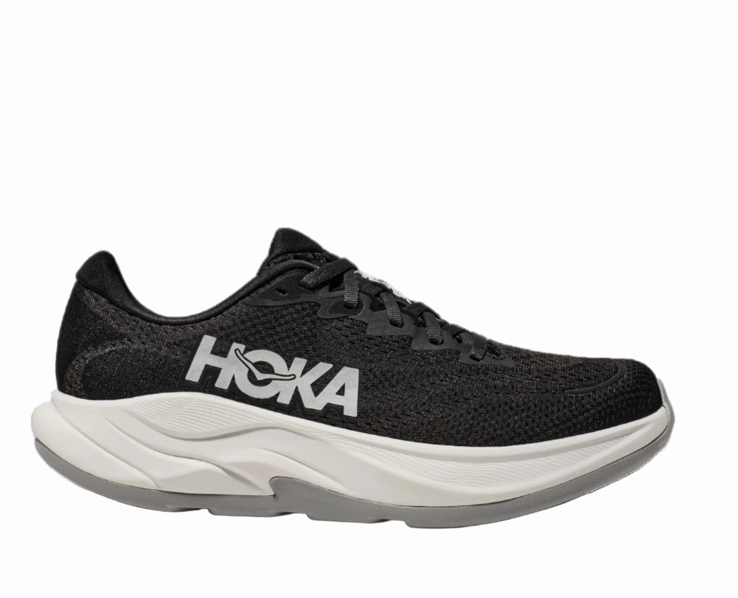 Wide Fit Trail Running Shoes Hoka Rincon 4 Women Cushioned Runing Shoes, Black/White