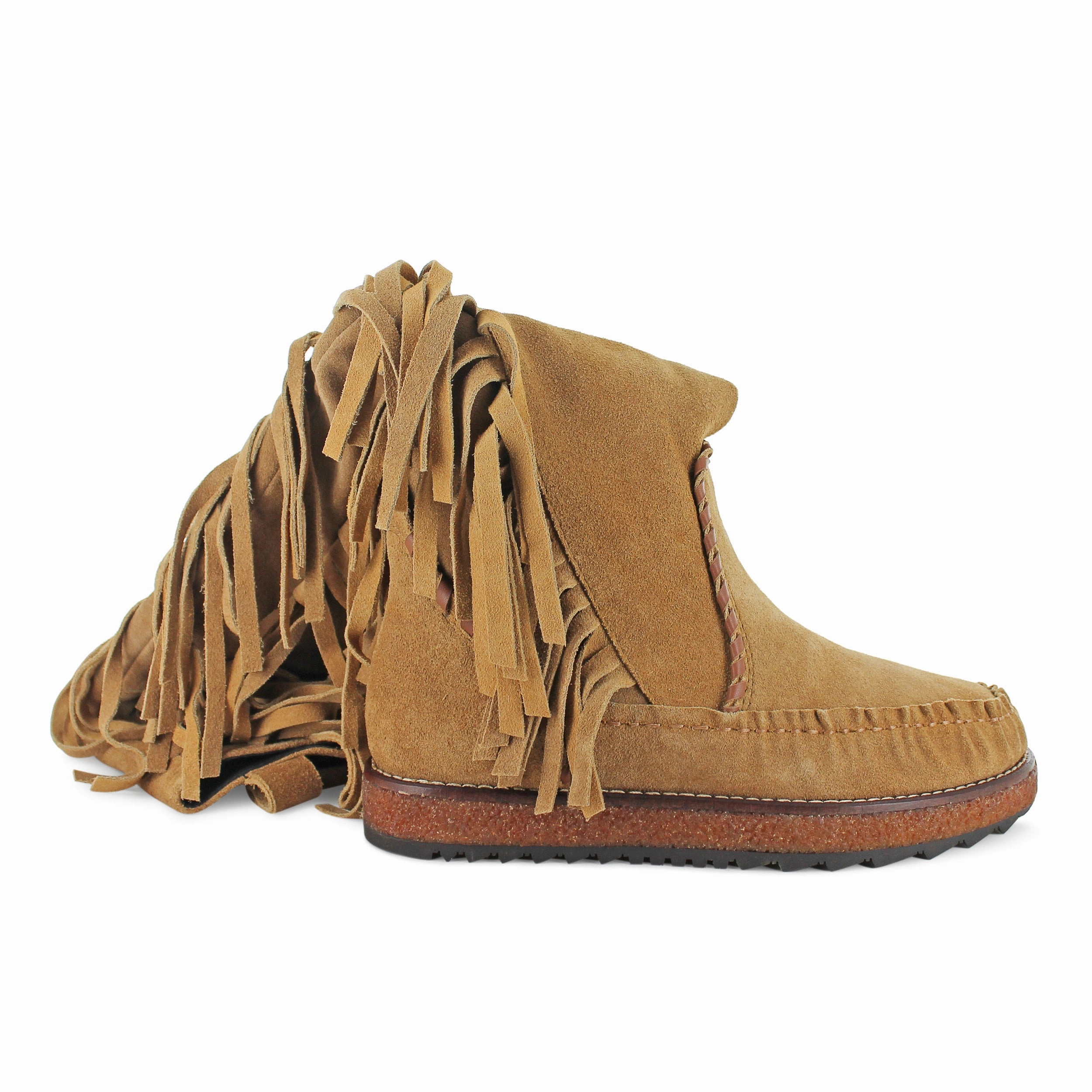 Knee High Boots With Fringe TU1501 - Tobacco High Boot