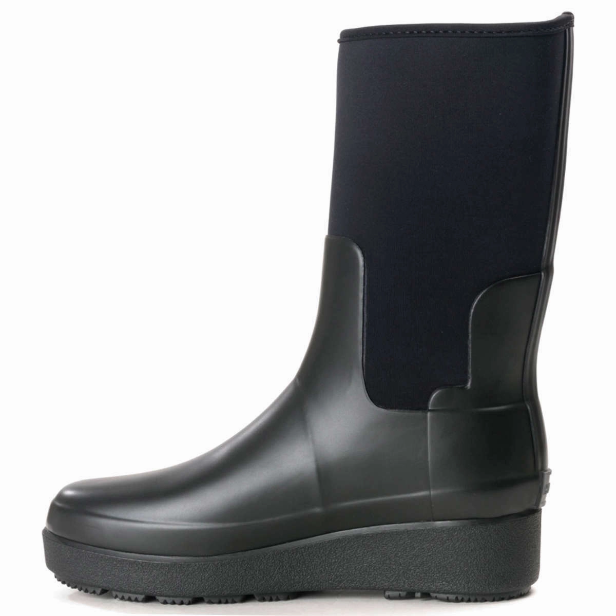 Hunter Refined Creeper Neo Rubber Women's Short Wellington Boots Monk Ankle Boots