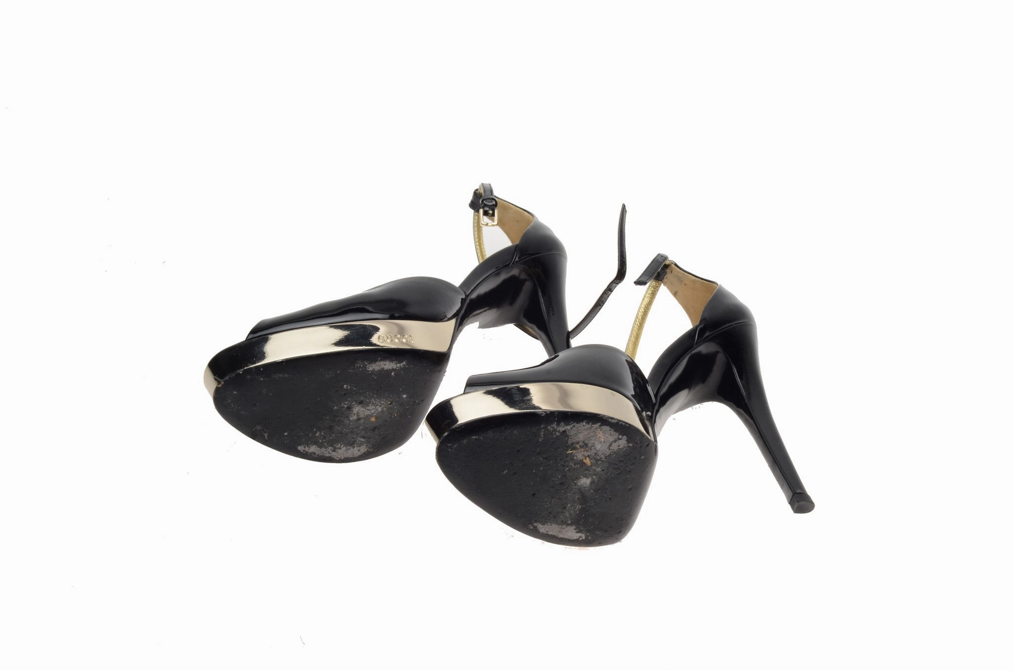 All Kinds Of High Heels Iconic Vintage Gucci - Black Platform Peep Toe Heels - 8