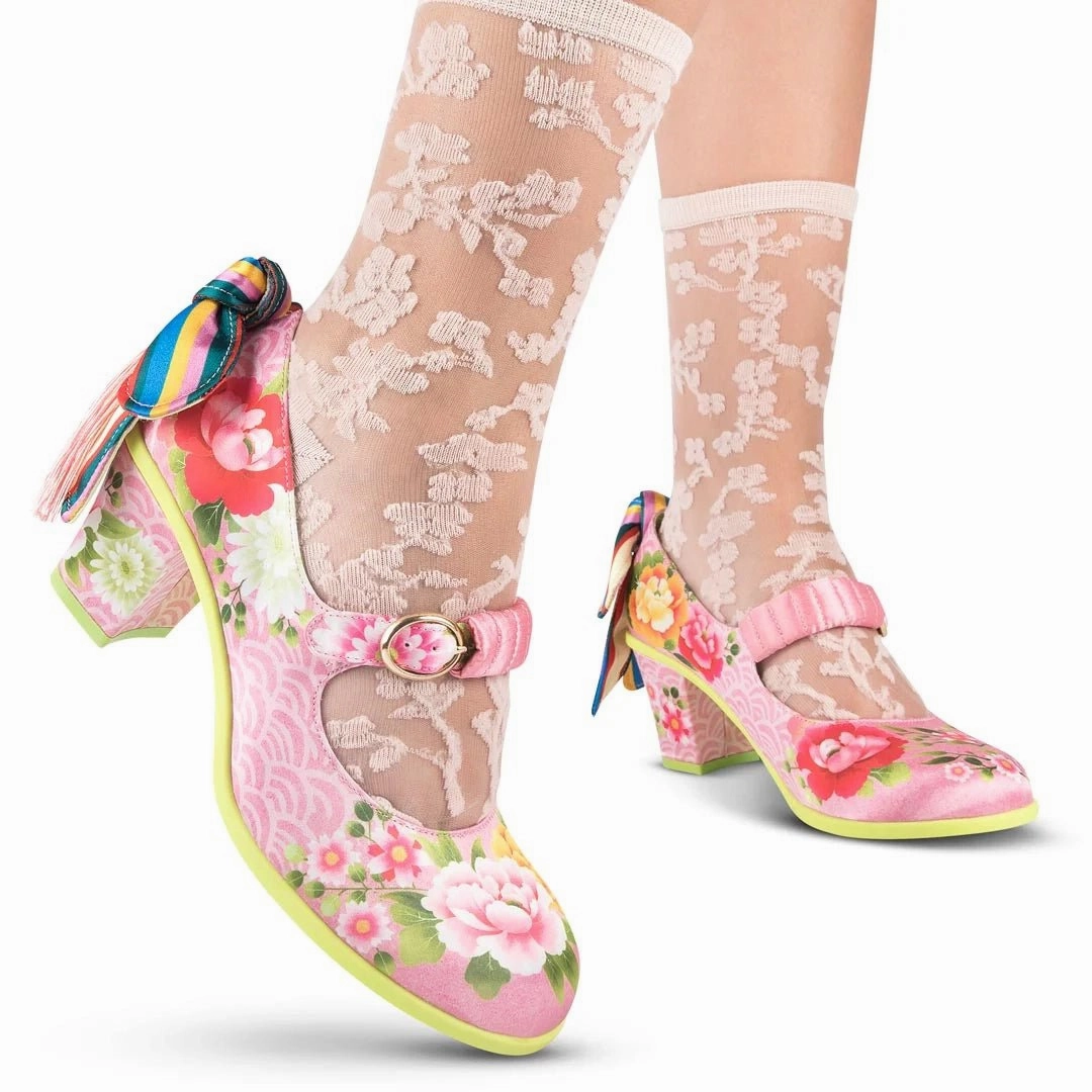 Chocolaticas KIMONO Mary Jane Pump Steelers Heel Shoes