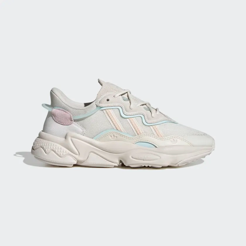Adidas Women's Ozweego Shoes -  Cloud White / Bliss Orange / Almost Blue Adidas Ultraboost 5x Running Shoes