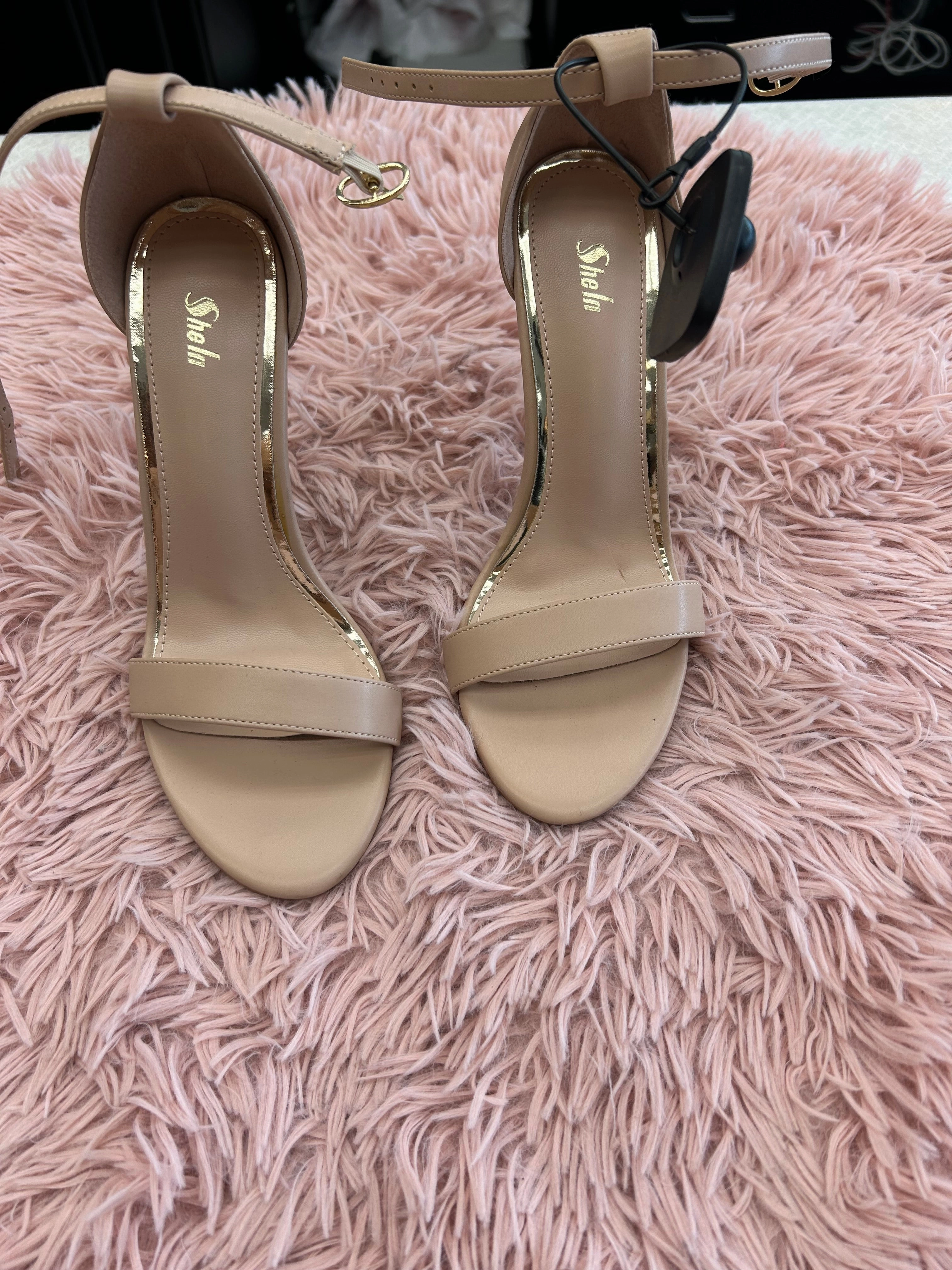 High Heel Wrap Around Shoes Heels Stiletto By Shein In Nude, Size: 6.5