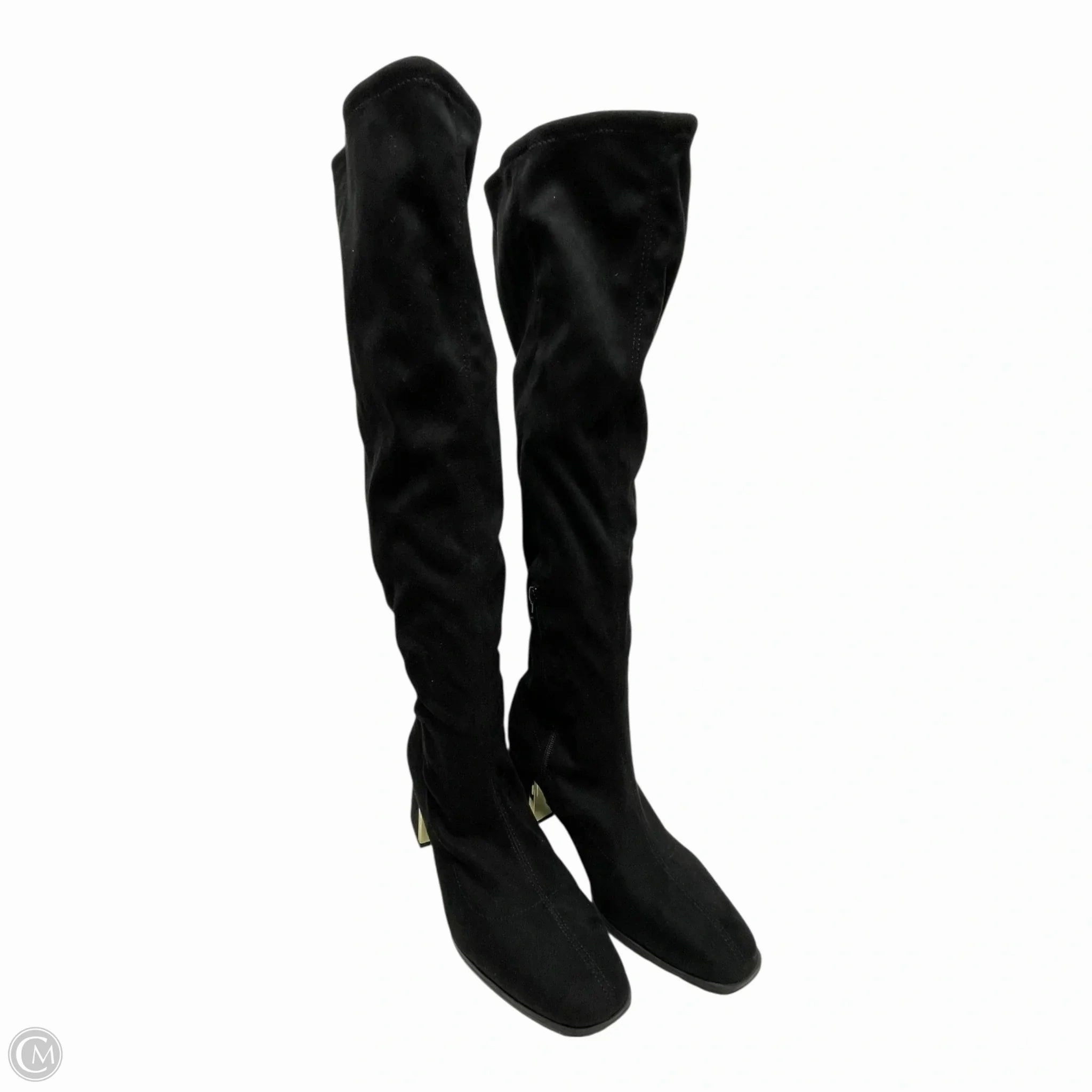 Boots Work Boots Over-the-knee Heels By Alfani In Black & Gold, Size: 11