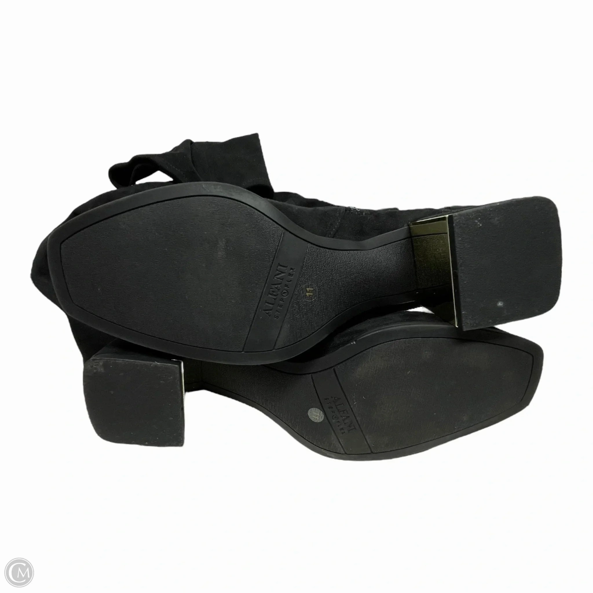 Boots Over-the-knee Heels By Alfani In Black & Gold, Size: 11 Fur Boots In Store