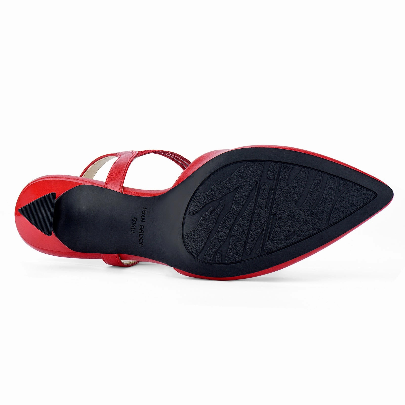 High H JENN ARDOR Women's Closed Toe Kitten Heels SlingBack Pumps Elastic Ankle Strap Sandals Pointed Toe Wedding Prom Dress Shoes