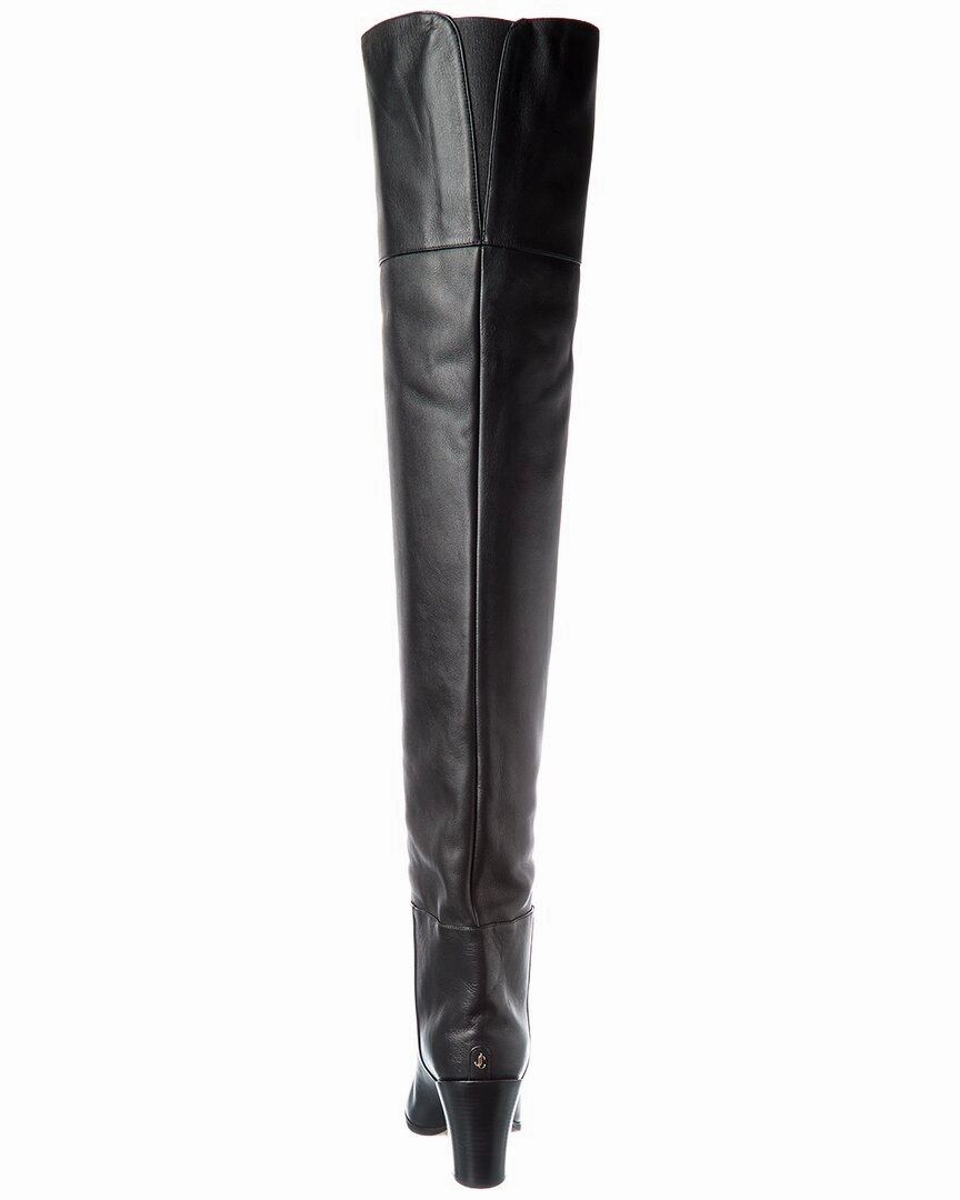 Italian Walking Boots Jimmy Choo Maceo 85 Leather Over-The-Knee Boot